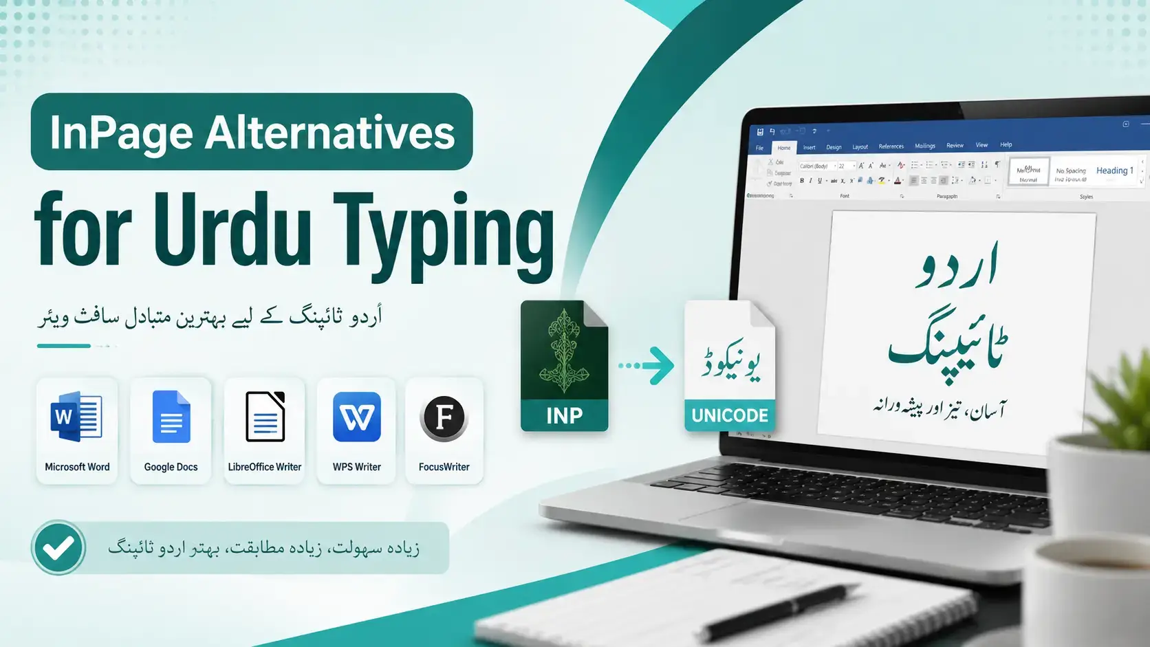InPage Alternatives for Urdu Typing